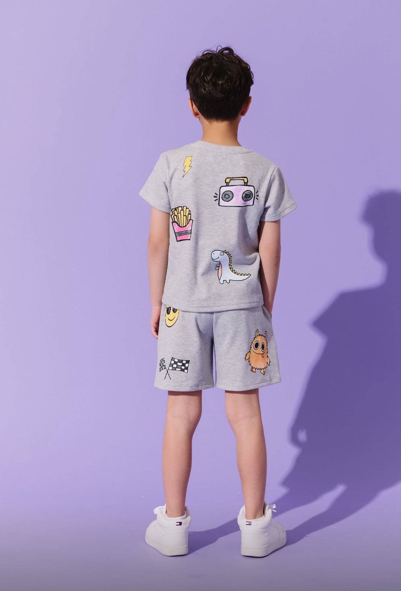 Boys Sticker Short Set