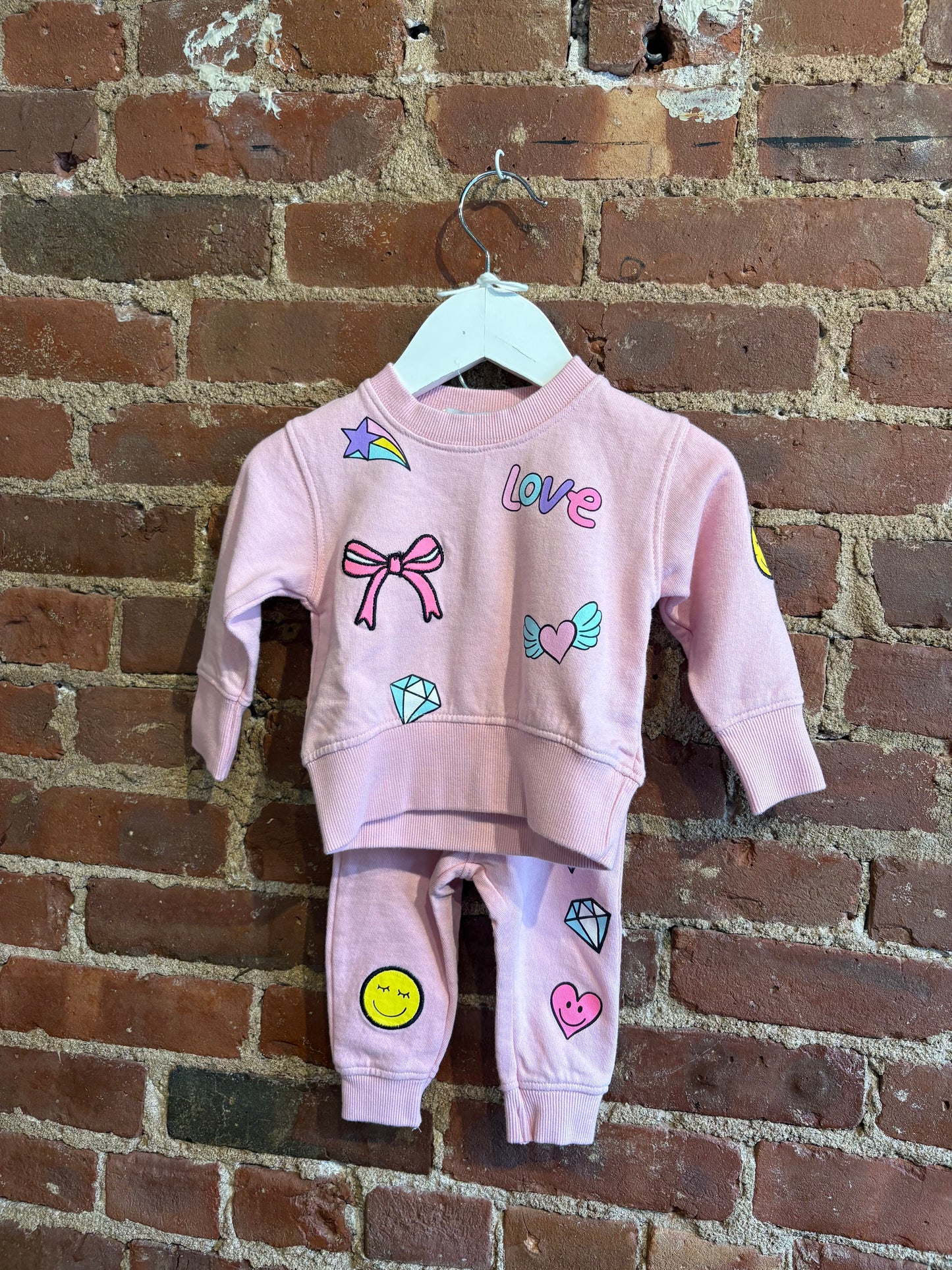 Little Mish pink sweatsuit