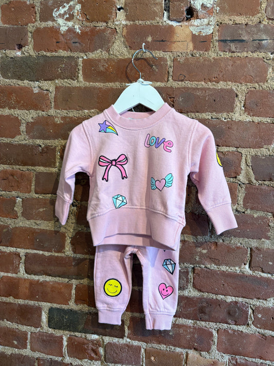 Little Mish pink sweatsuit