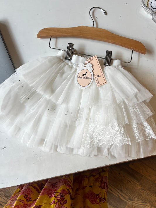 Doe A Dear White Tutu