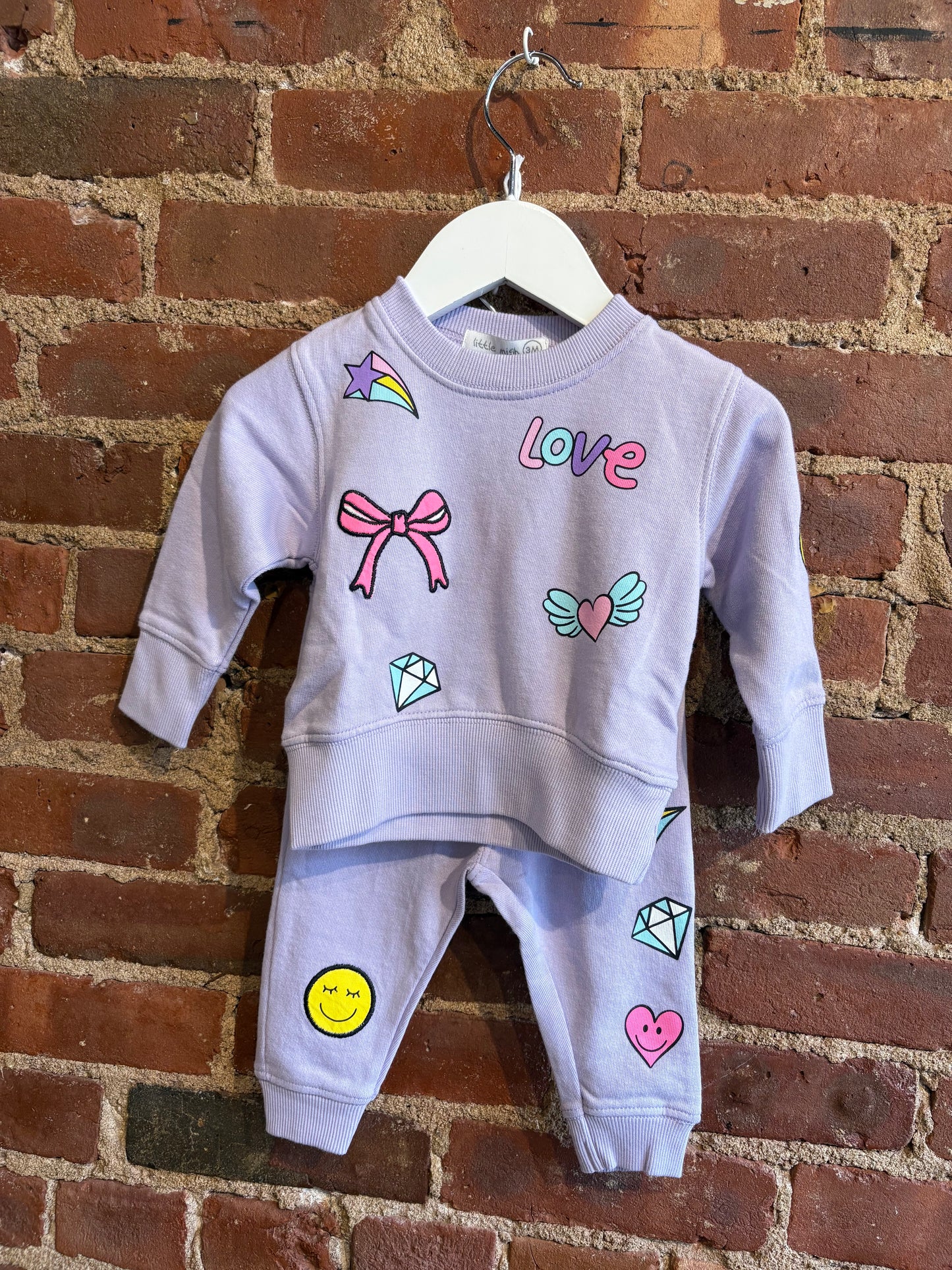 Little Mish lavender sweatsuit