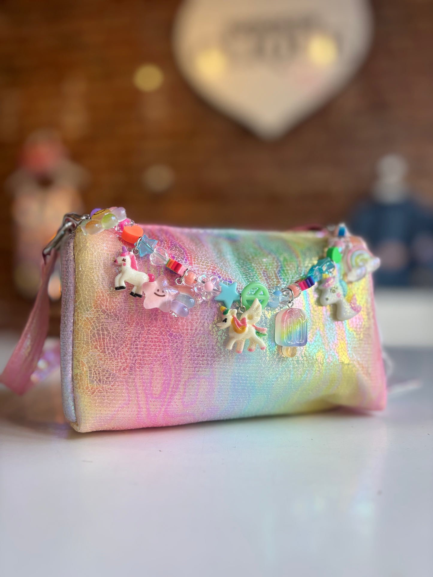 Bari Lynn Unicorn Charm Bag