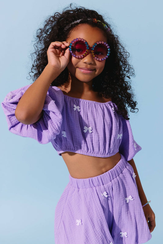Lavender Hailey Bow Bubble Set