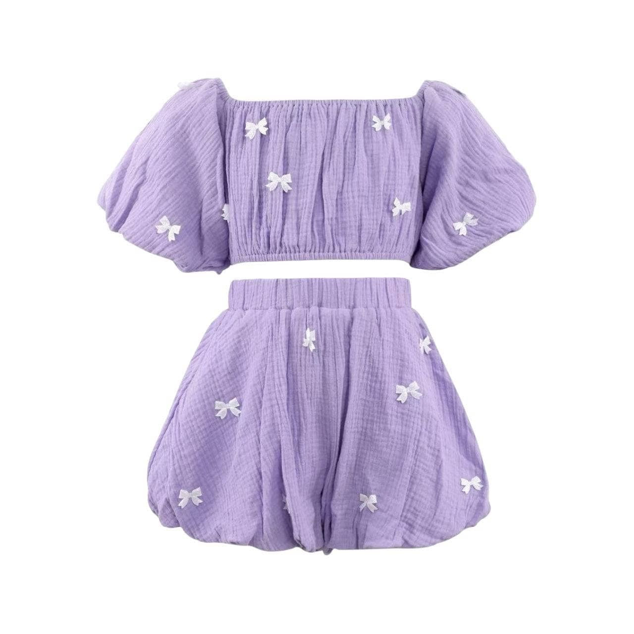 Lavender Hailey Bow Bubble Set