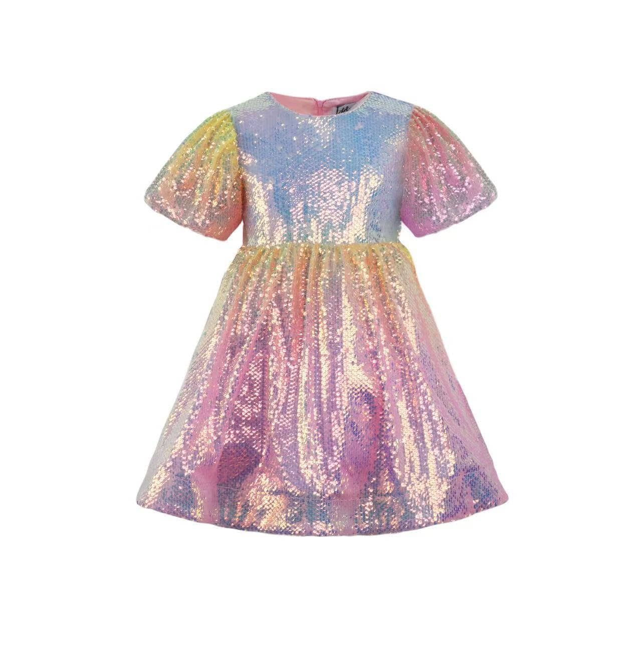 Ombre Sunset Sparkle Party Dress