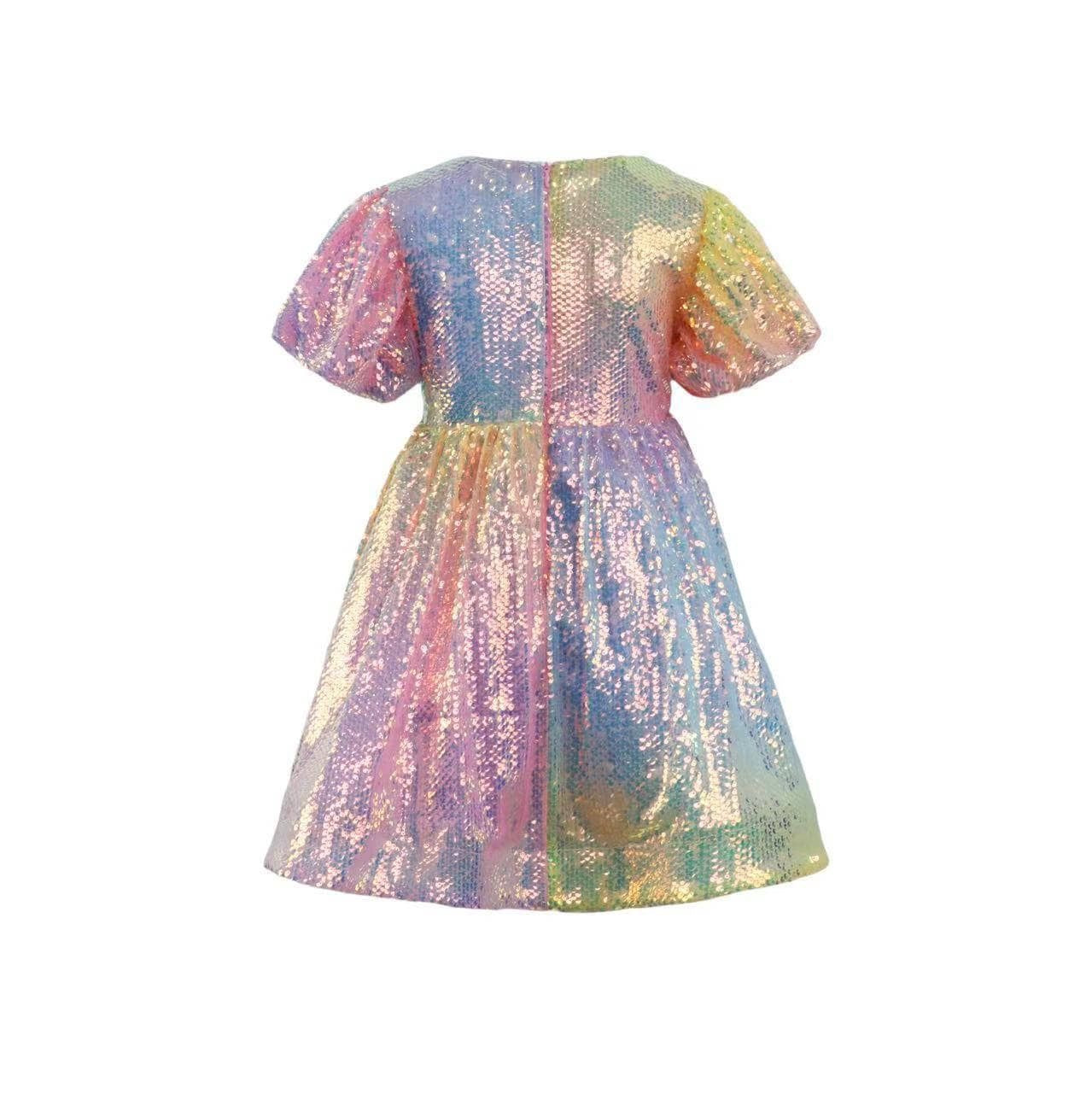 Ombre Sunset Sparkle Party Dress