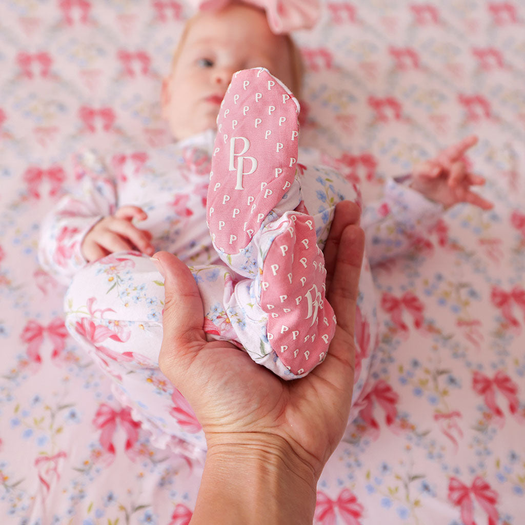 Posh Peanut Harriet Footie Ruffled Zippered Onesie