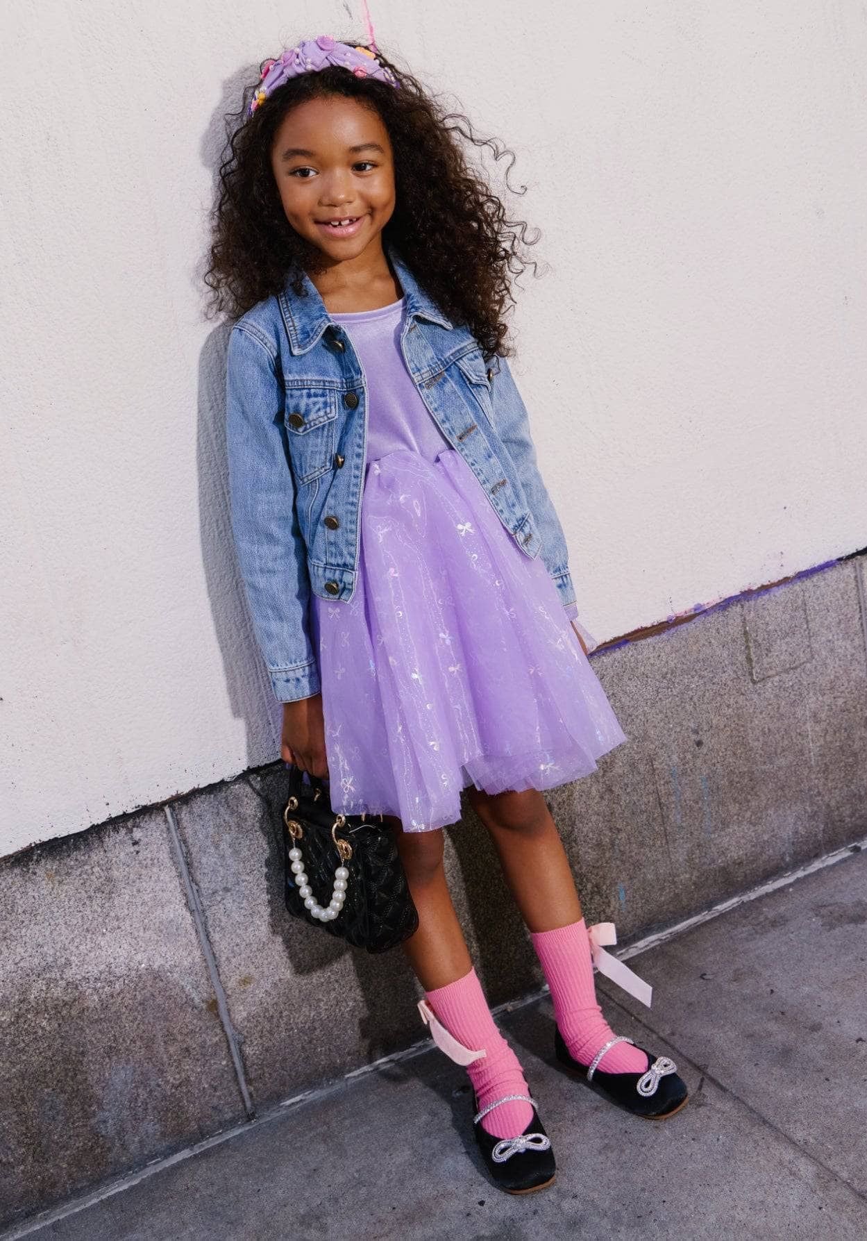 Pastel Rainbow Gems Denim Jacket
