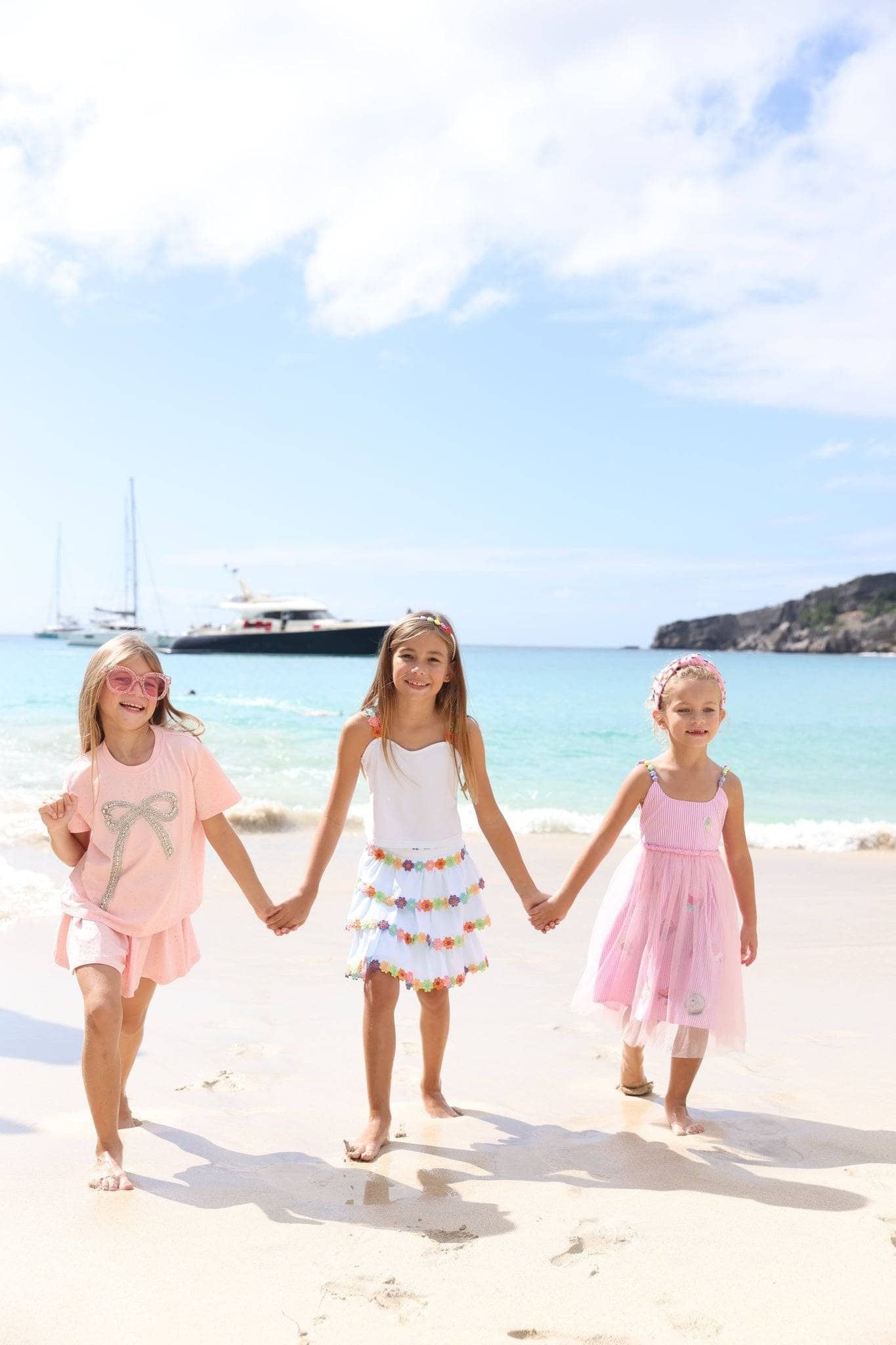 Pink Crystal Bow Short Set