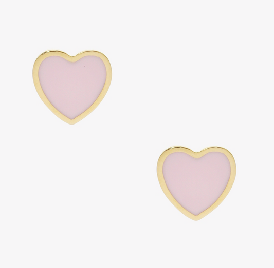 Heart Gold Dipped Post Earrings