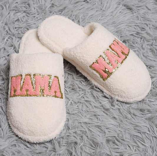 Mama Chenille Patched Home Slippers