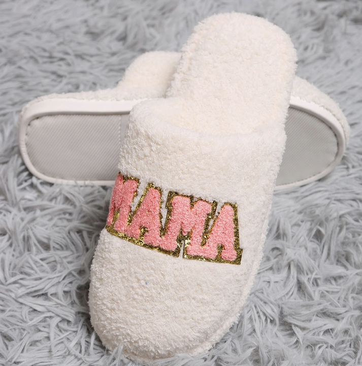 Mama Chenille Patched Home Slippers