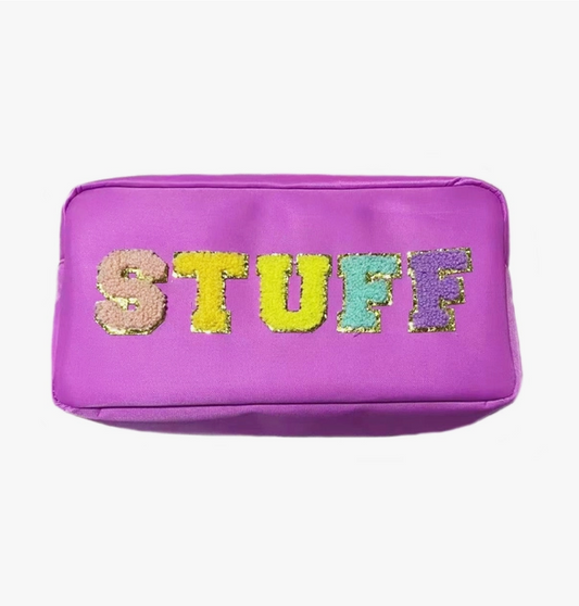 STUFF Cosmetic Bag Chenille Patch