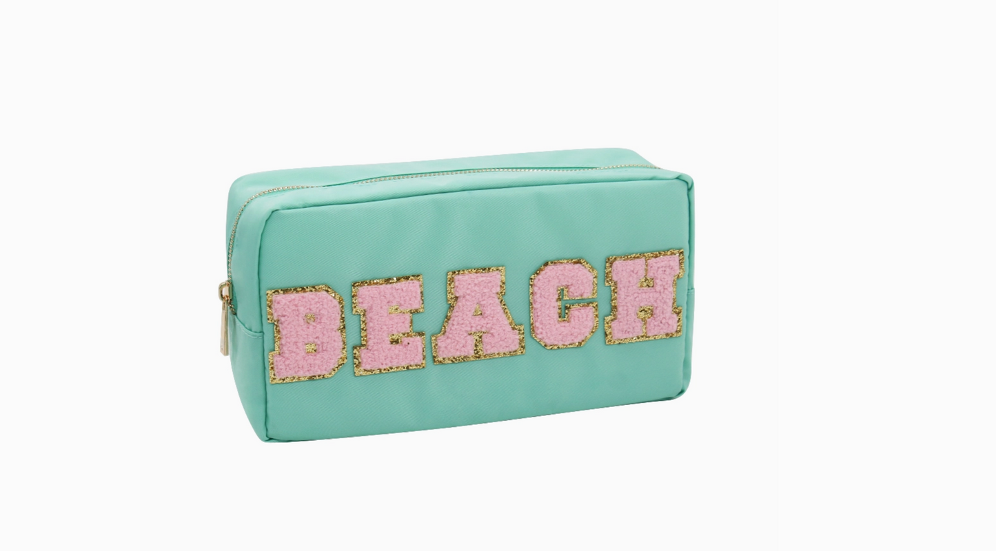 Varsity Collection Nylon Cosmetic Bag