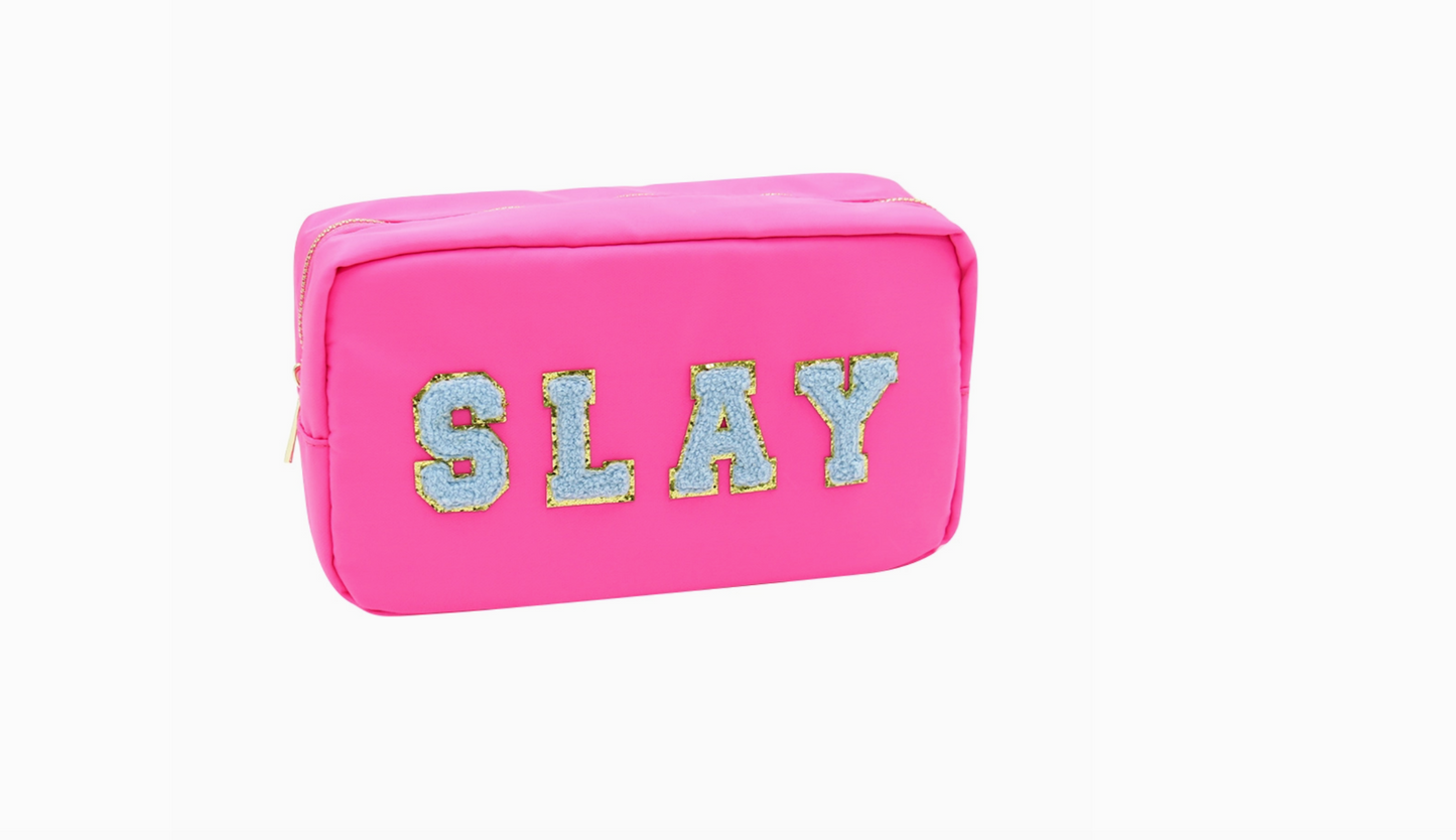 Varsity Collection Nylon Cosmetic Bag