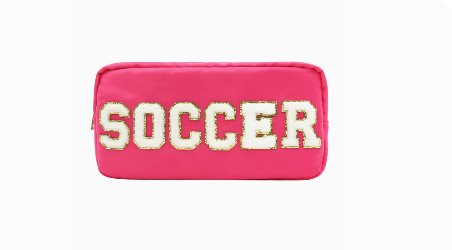 Varsity Collection Nylon Cosmetic Bag