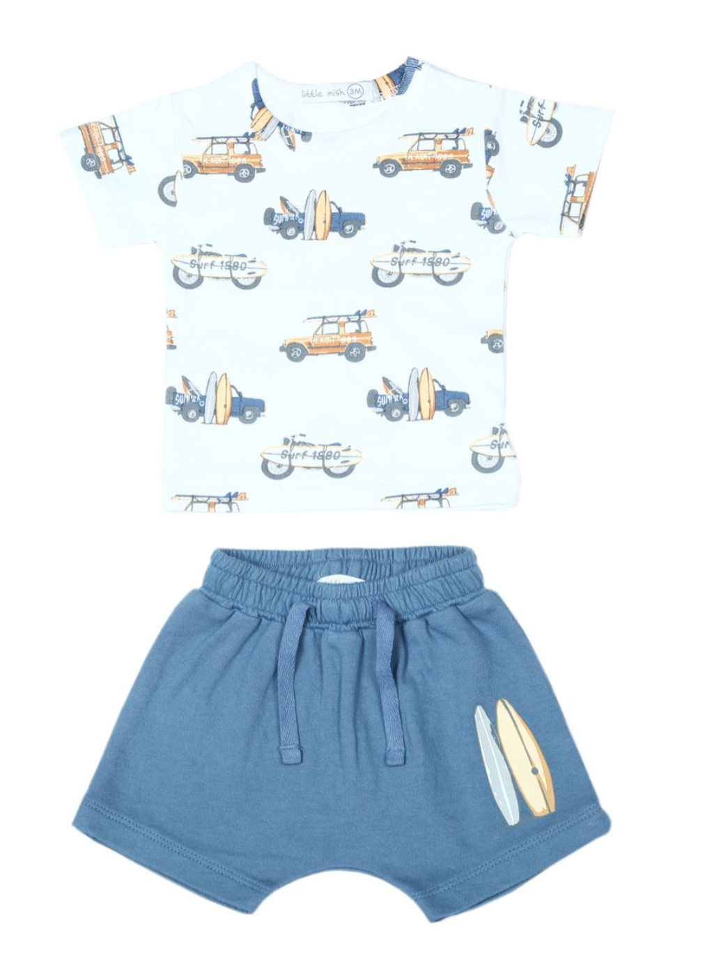 Surf Tee & French Terry Shorts Set
