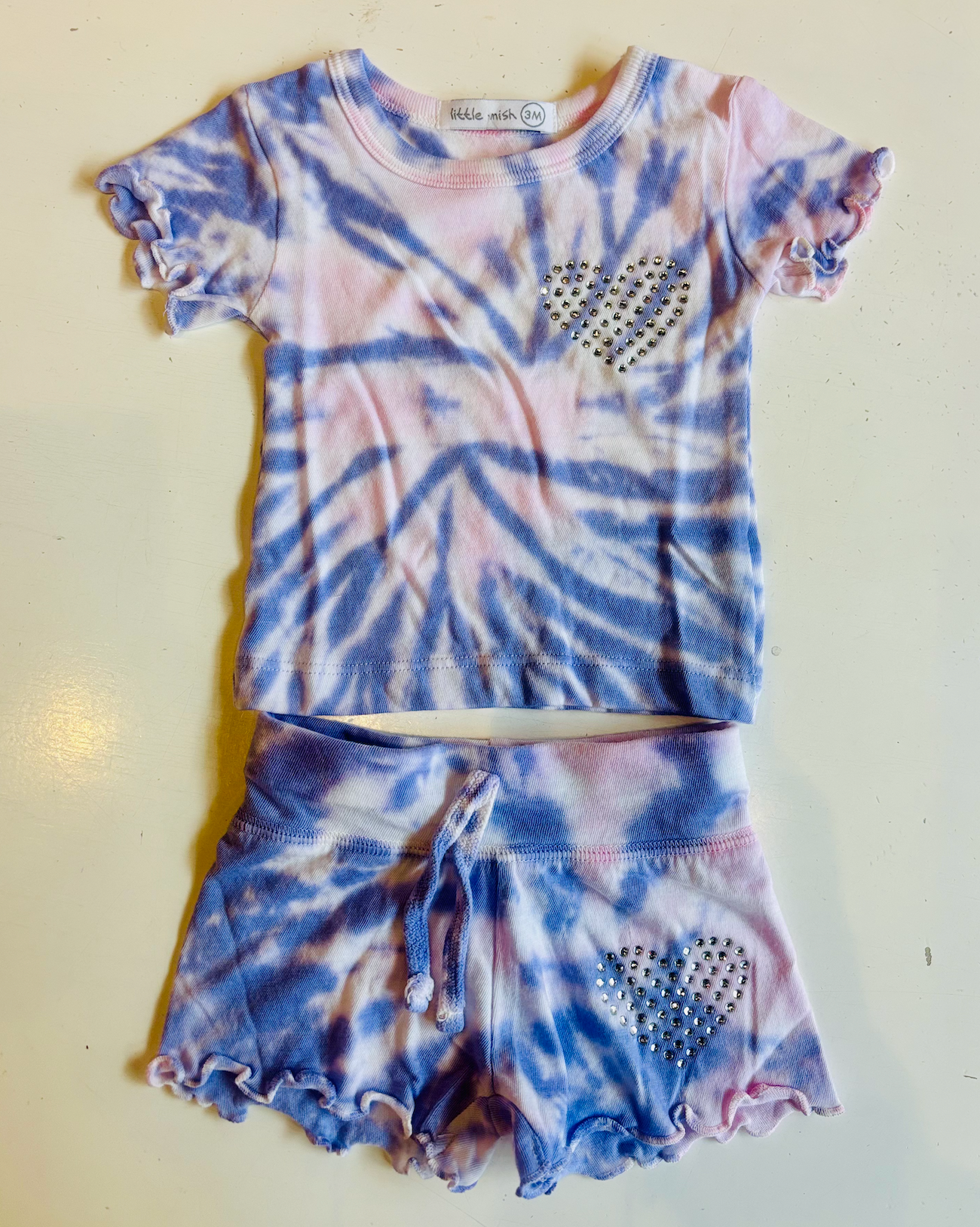 Cotton Candy Swirl Shorts & Tee Set