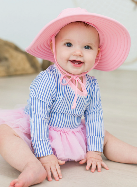 Periwinkle Seersucker One Piece
