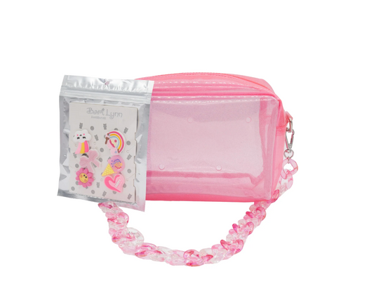Bari Lynn Clear Purse Link Handle & Charms
