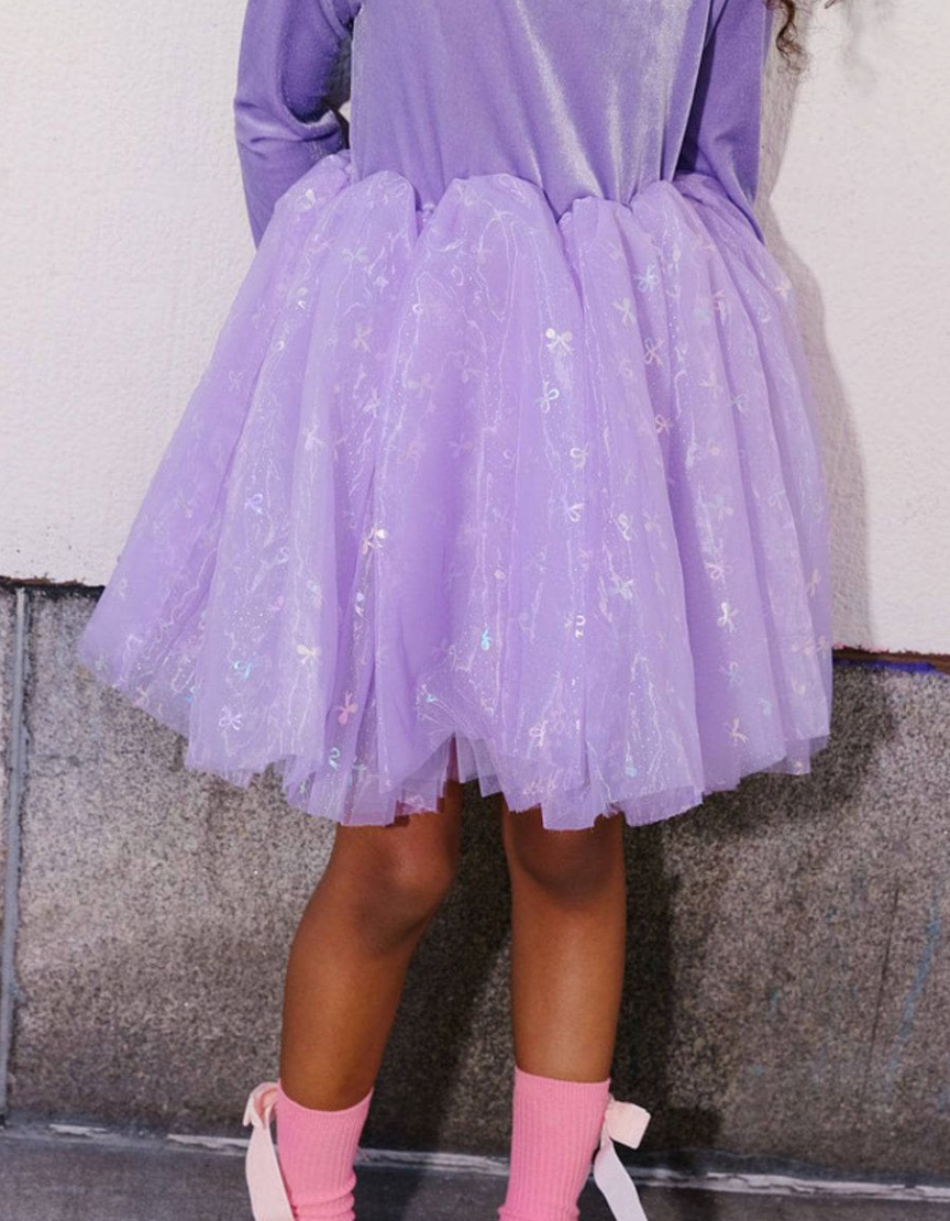 Lavender Ballerina Bow Dress