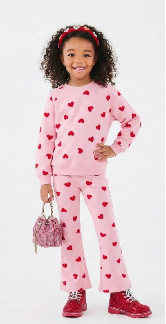 Pink Sparkle Sweetheart Lounge Set