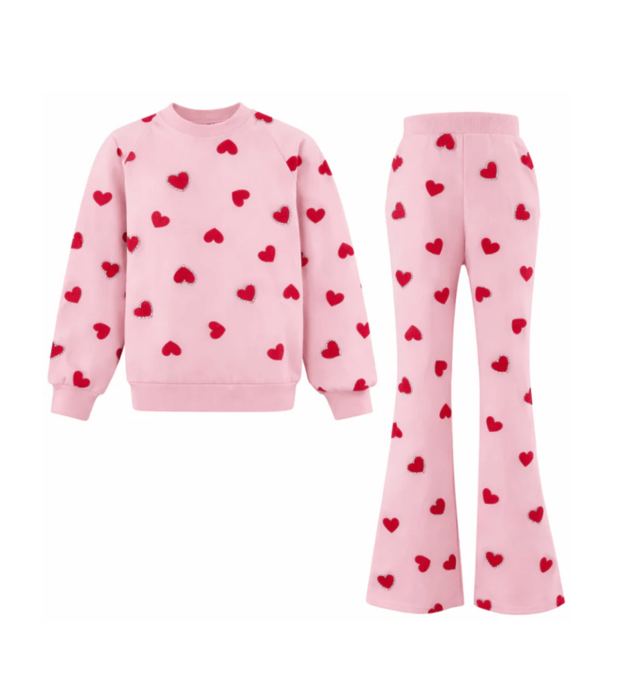 Pink Sparkle Sweetheart Lounge Set