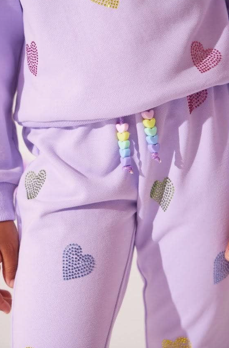 Lavender Crystal Hearts Set