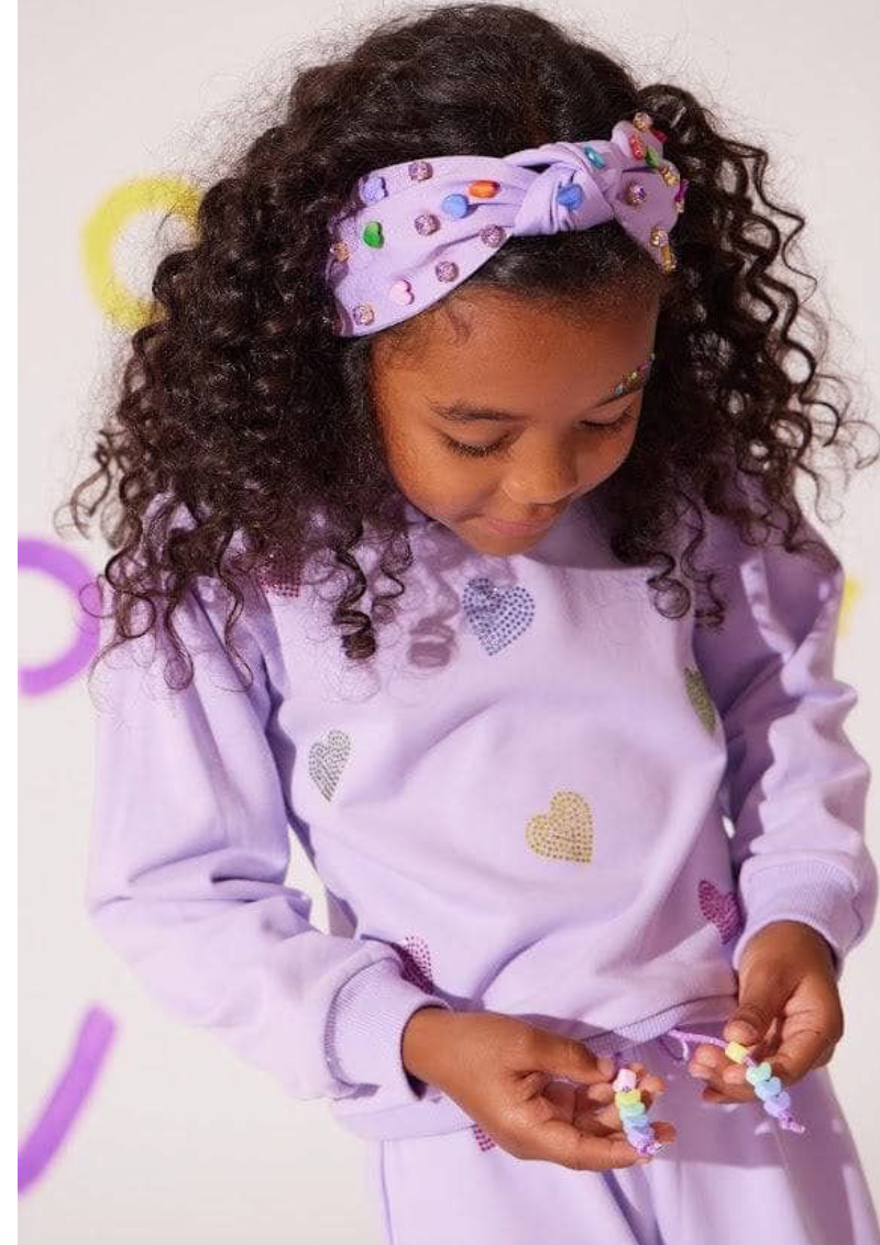 Lavender Crystal Hearts Set