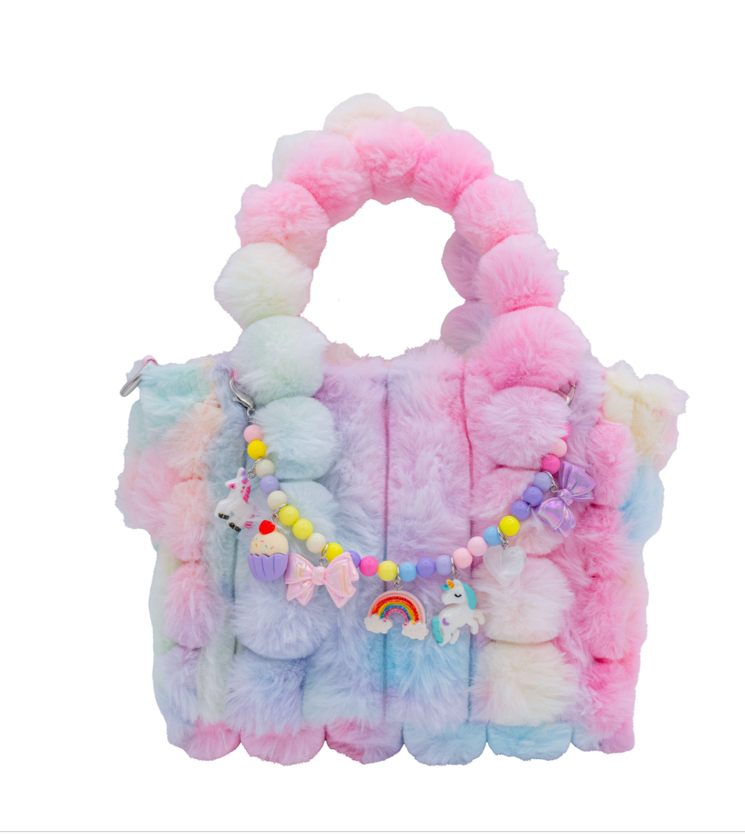Bari Lynn Faux Fur Charm Bag