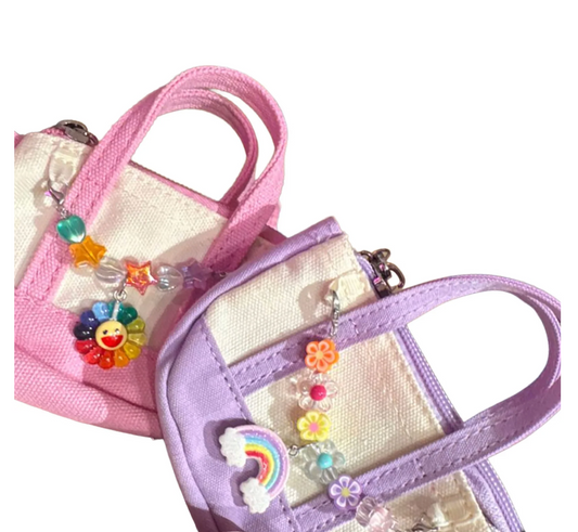 Bari Lynn Canvas Bag Keychain