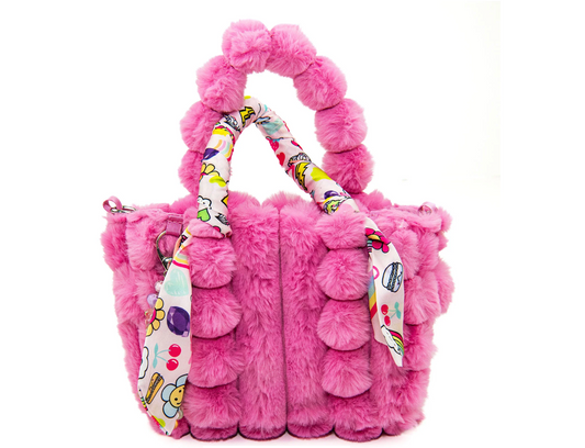 Bari Lynn Faux Fur Charm Bag