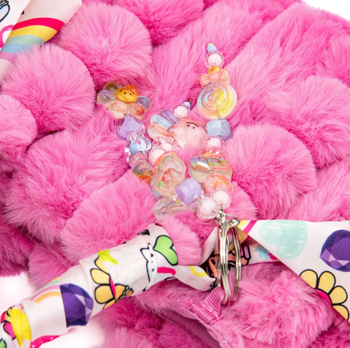 Bari Lynn Faux Fur Charm Bag