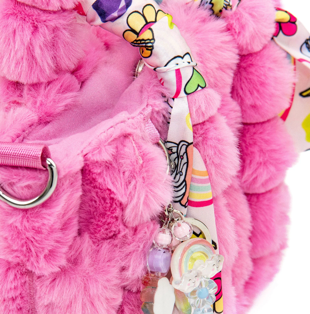 Bari Lynn Faux Fur Charm Bag