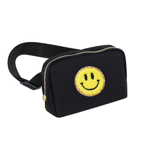 Varsity Collection Black Fanny Waist Pack Belt Bag