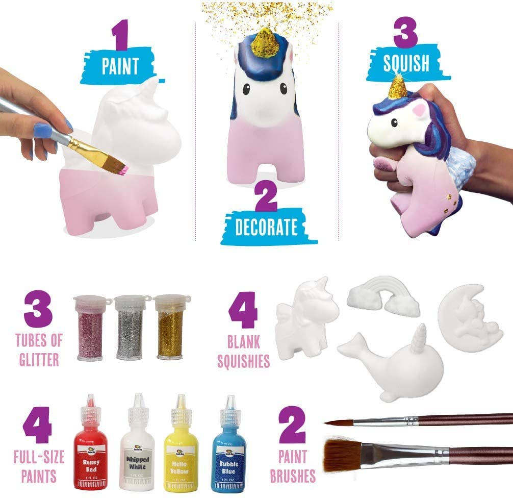 Paint Your Own Rainbows and Unicorn Squishies DIY Kit!