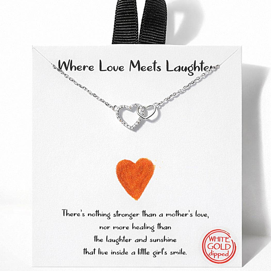 Gold-Dipped Double Heart Necklace