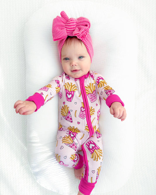 Lucky Panda Kids Bamboo Zip Romper | Fries Before Guys