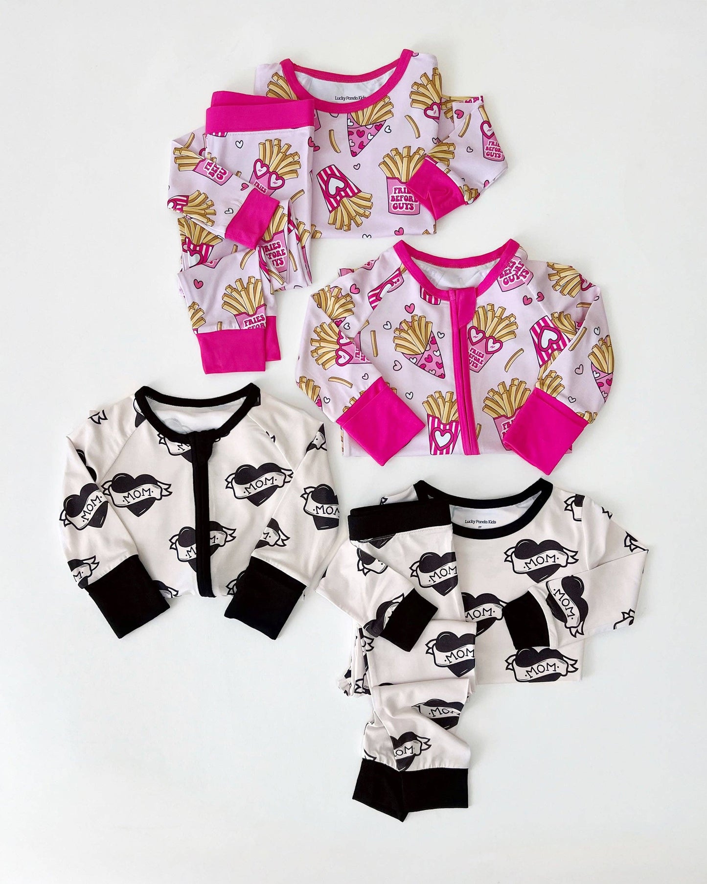 Lucky Panda Kids Bamboo Zip Romper | Fries Before Guys