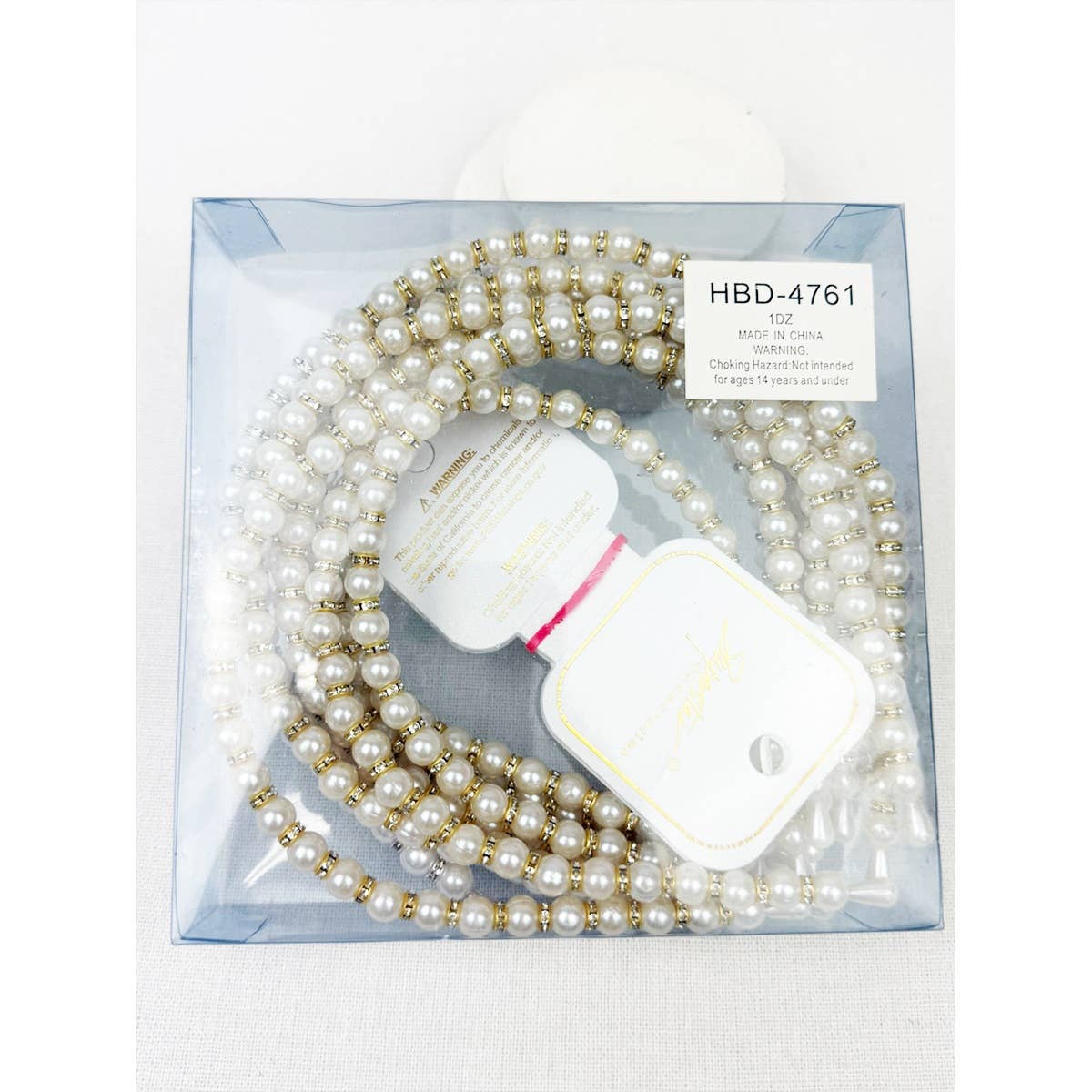 White and Ivory Shiny Pearl Headband