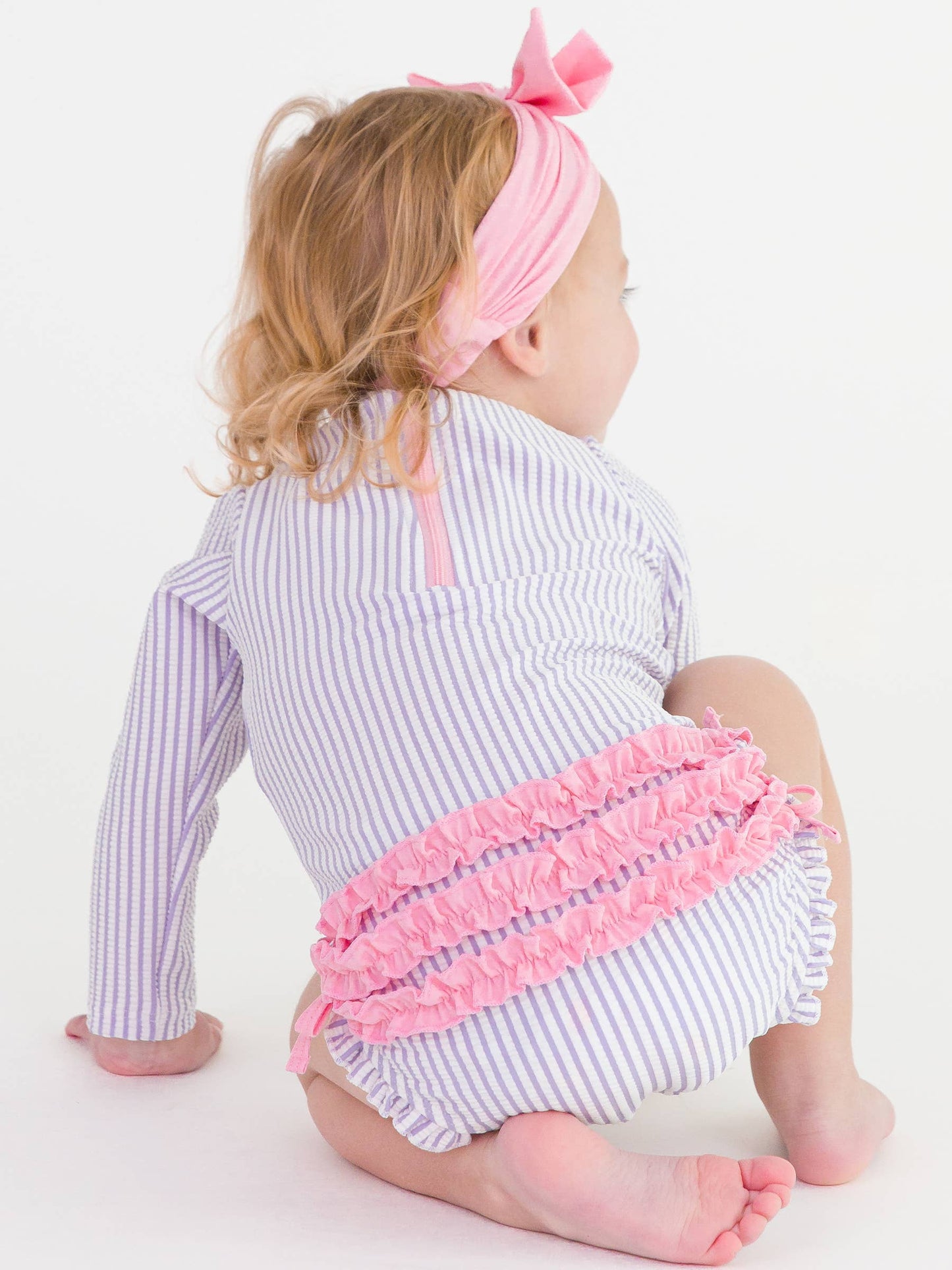 Lavender Seersucker One Piece
