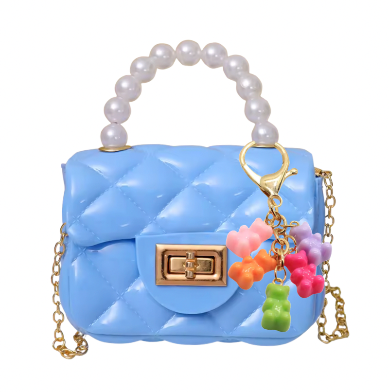 Gummy Bear Bag Charm Mini Jelly Purse Crossbody Gold Chain