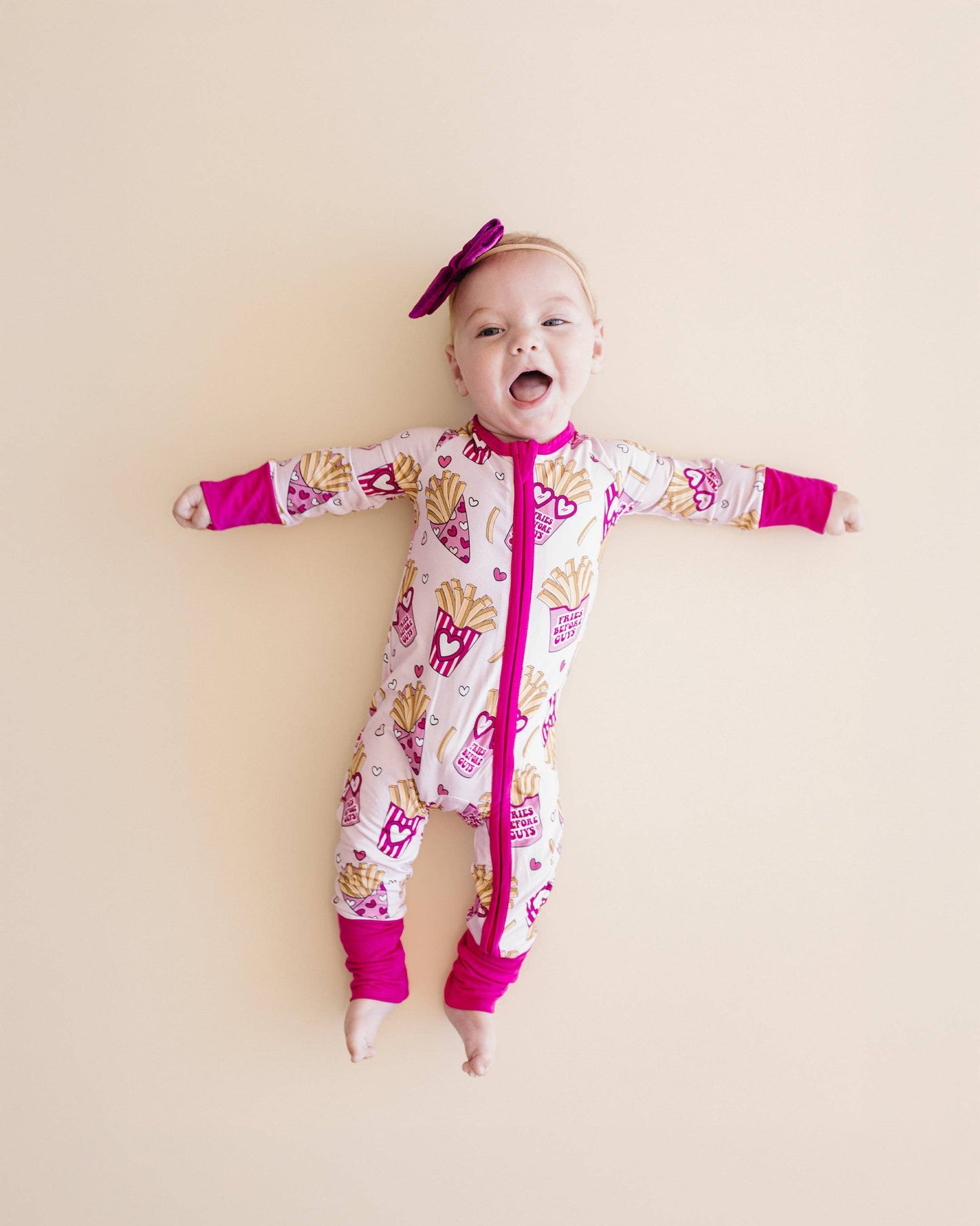 Lucky Panda Kids Bamboo Zip Romper | Fries Before Guys