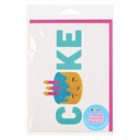 BIRTHDAY CAKE RHINESTONE DECAL GREETING CARD