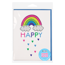RAINBOW RHINESTONE DECAL GREETING CARD
