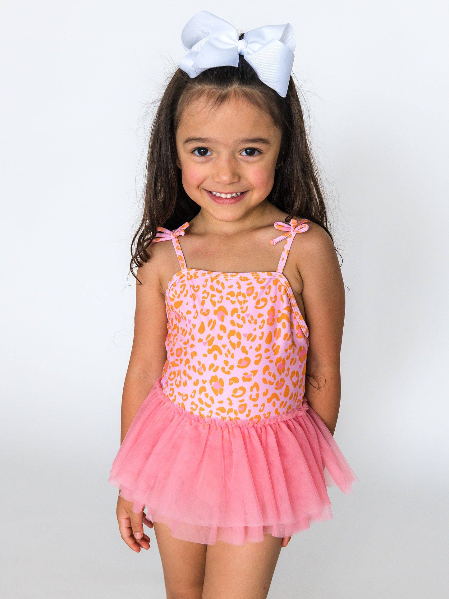 Leopard Tulle Skirted Swim