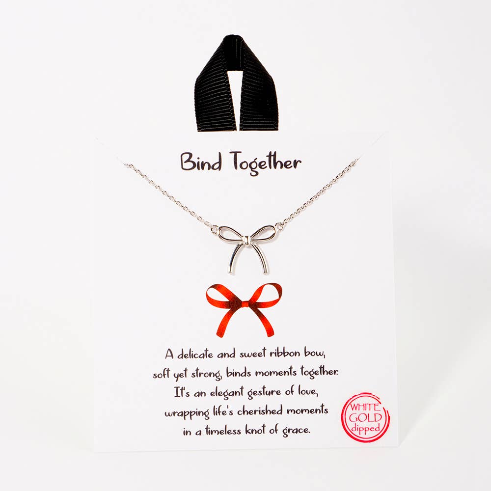 Gold Dipped Girls Bow Charm Necklaces