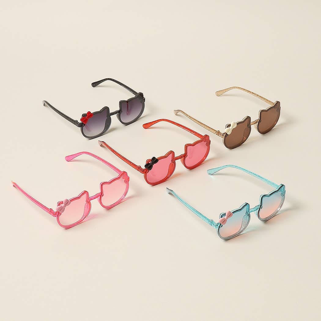 Cat Bow Glitter Sunglasses