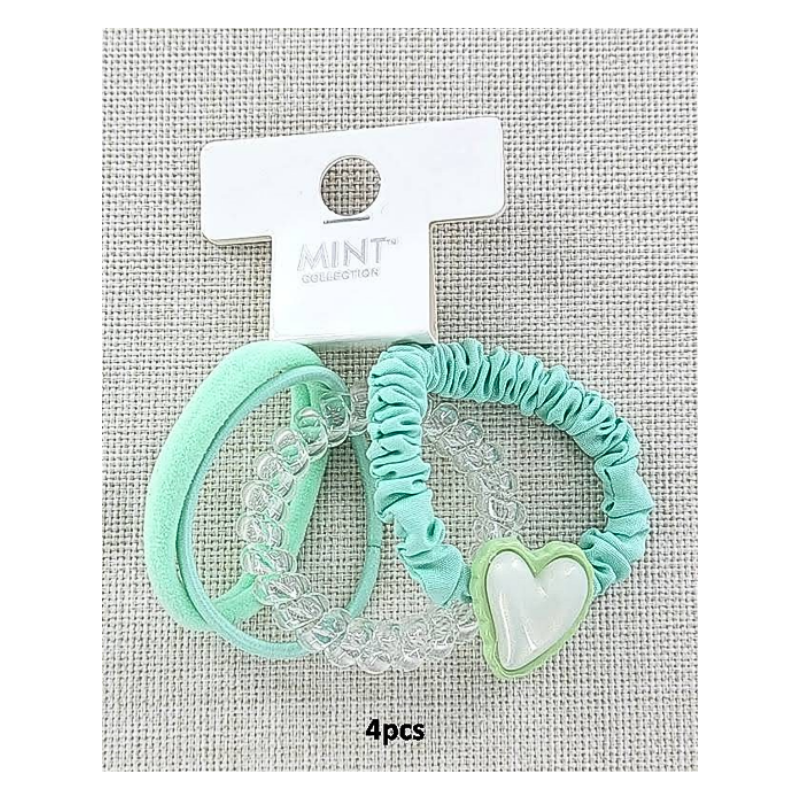 Assorted Pastel Hair Tie 4 Pce Set